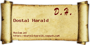 Dostal Harald névjegykártya